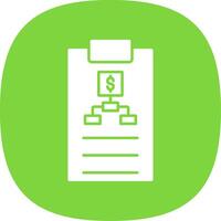 Planing Glyph Curve Icon vector
