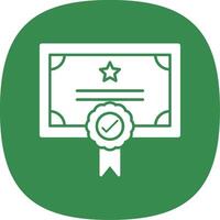 Qualify Glyph Curve Icon vector