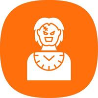 Baron Glyph Curve Icon vector