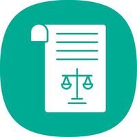 Legal Document Glyph Curve Icon vector