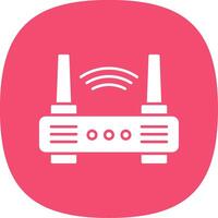 Wifi Router Glyph Curve Icon vector