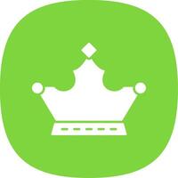 Monarchy Glyph Curve Icon vector