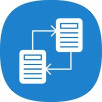 File Sharing Glyph Curve Icon vector