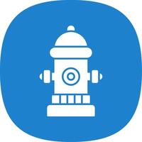 Fire Hydrant Glyph Curve Icon vector