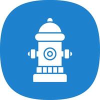 Fire Hydrant Glyph Curve Icon vector