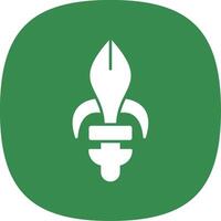Fleur de lis Glyph Curve Icon vector