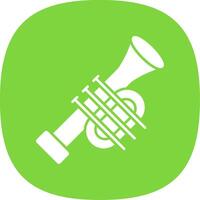 Trumpet Glyph Curve Icon vector