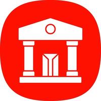 Museum Glyph Curve Icon vector