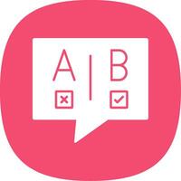 Ab Testing Glyph Curve Icon vector