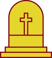 Grave Glyph Curve Icon vector