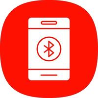 Bluetooth Glyph Curve Icon vector