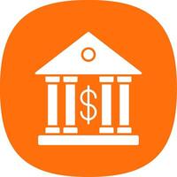 Bank Glyph Curve Icon vector