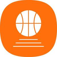 baloncesto glifo curva icono vector