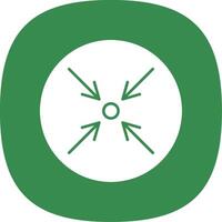 Minimize Glyph Curve Icon vector