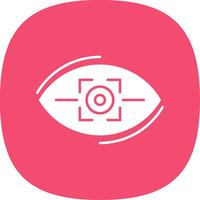 Vision Glyph Curve Icon vector