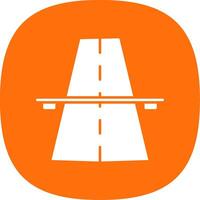 Highway Glyph Curve Icon vector