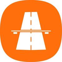 Highway Glyph Curve Icon vector