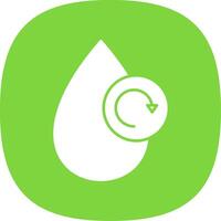 Water Recycle Glyph Curve Icon vector