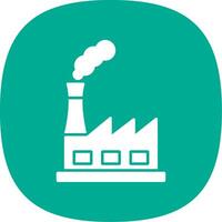 Power Plant Glyph Curve Icon vector