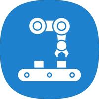 Machine Glyph Curve Icon vector