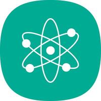 Nuclear Glyph Curve Icon vector