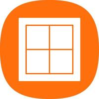 Window Glyph Curve Icon vector