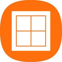 Window Glyph Curve Icon vector