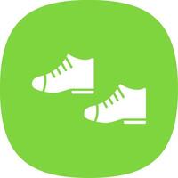 Shoes Glyph Curve Icon vector