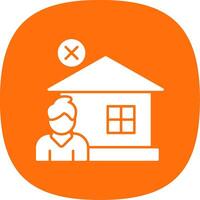 Homeless Glyph Curve Icon vector