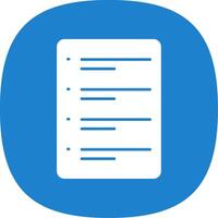 To Do List Glyph Curve Icon vector