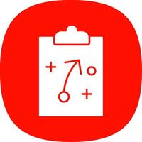 Strategy Glyph Curve Icon vector