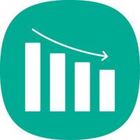 Reputation Loss Glyph Curve Icon vector