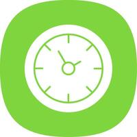 Time Glyph Curve Icon vector