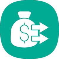 Immediate Glyph Curve Icon vector