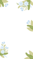 Floral banner frame png