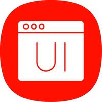 Ui Glyph Curve Icon vector