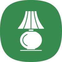 Table Lamp Glyph Curve Icon vector