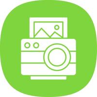 Photo Glyph Curve Icon vector