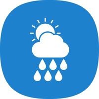 Forecast Glyph Curve Icon vector