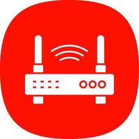 Wifi Router Glyph Curve Icon vector