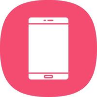 Smart Phone Glyph Curve Icon vector