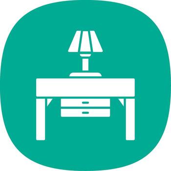 Console Table Glyph Curve Icon vector