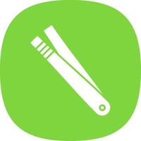 Tweezer Glyph Curve Icon vector