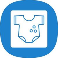 Baby Clothes Glyph Curve Icon vector
