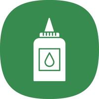 Liquid Glue Glyph Curve Icon vector