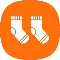 Sock Glyph Curve Icon vector