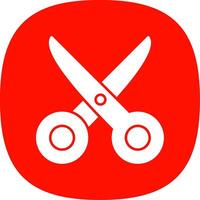 Scissors Glyph Curve Icon vector