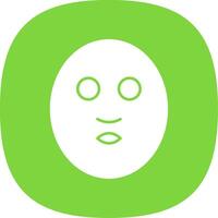Facial Mask Glyph Curve Icon vector