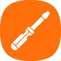 Screwdriver Glyph Curve Icon vector