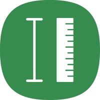 Measurement Glyph Curve Icon vector